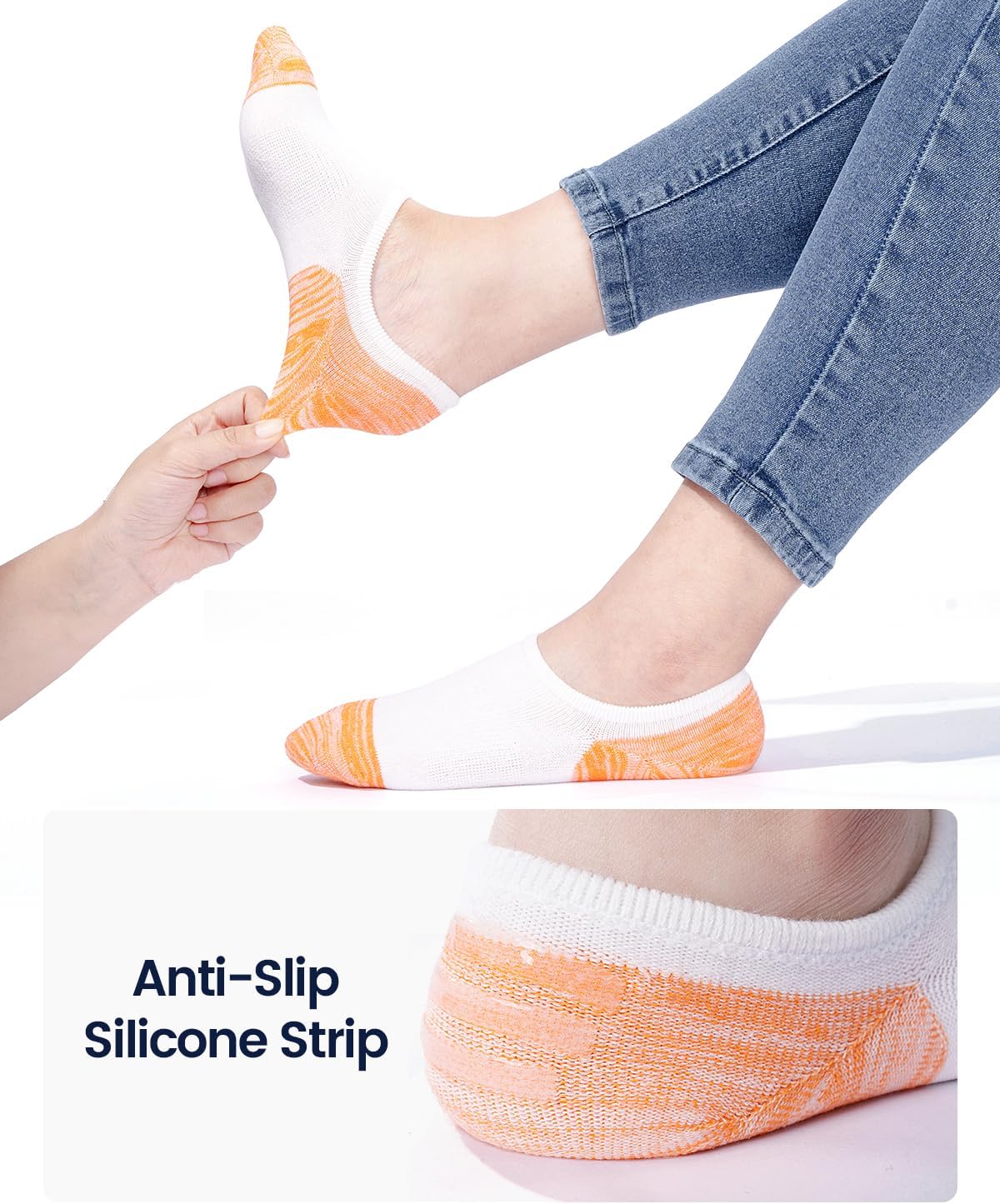 IDEGG Women & Men No Show Low Cut Anti‑Slip Casual Sports Running Socks