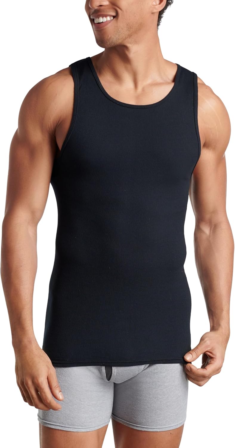 Fruit of the Loom Men's Sleeveless Tag Free Moisture Wicking Tank A-Shirt