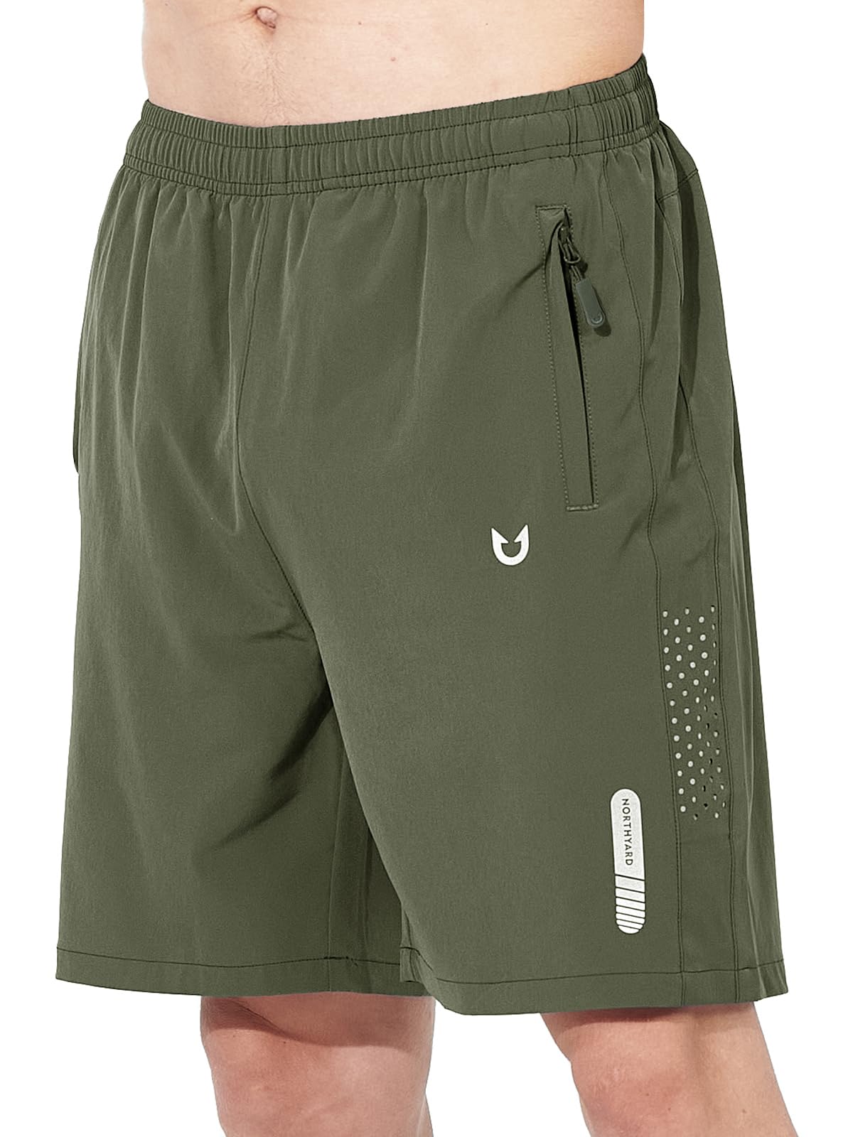 NORTHYARD Men's Athletic Running Shorts Gym Workout 7"/9"/5" Zipper Pockets