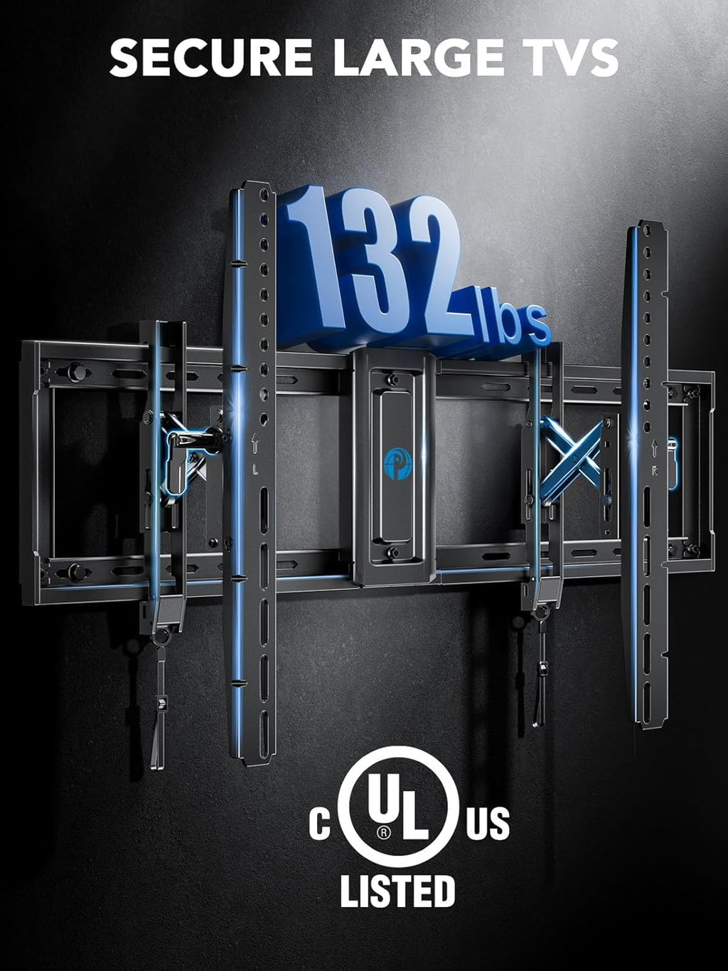 Pipishell TV Wall Mount for 26-74 inch LED LCD OLED 4K TVs up to 99lbs, Full Motion TV Mount Bracket Articulating Swivel Extension Tilting Leveling Max VESA 400x400mm, Fits 12/16 Inch Wood Studs