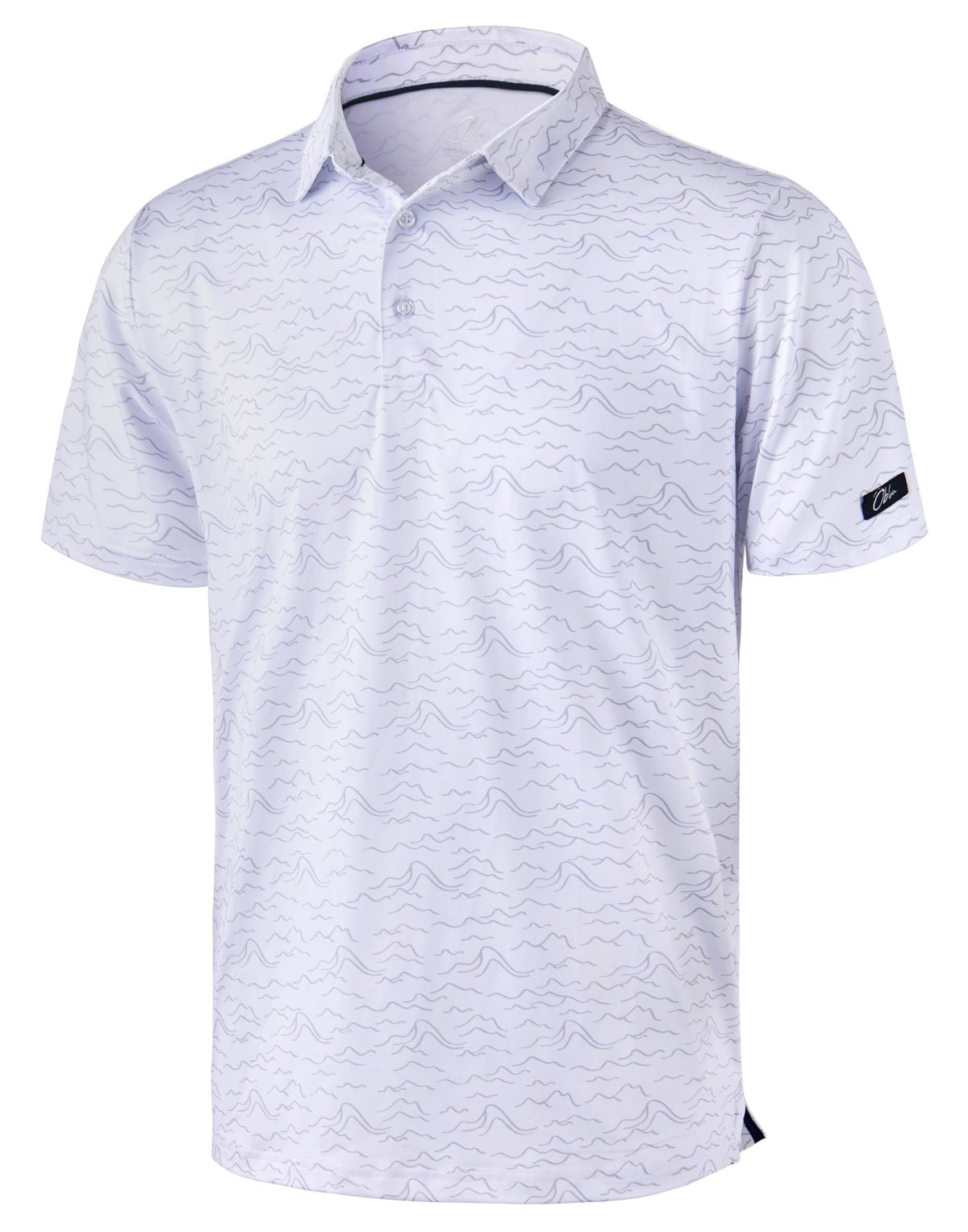 Obla Men's Golf Polo Shirts Print Short Sleeve Dry Fit Collared Shirt