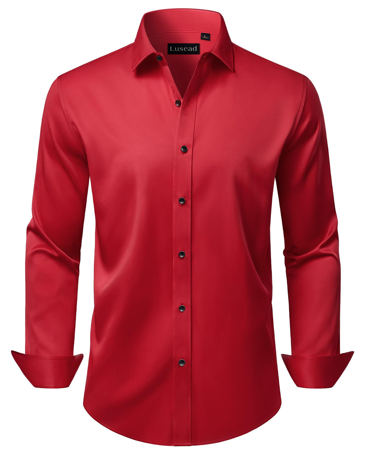 Men's Dress Shirts Long Sleeve Stretch Wrinkle Free Wedding Formal Business Button Down Shirt