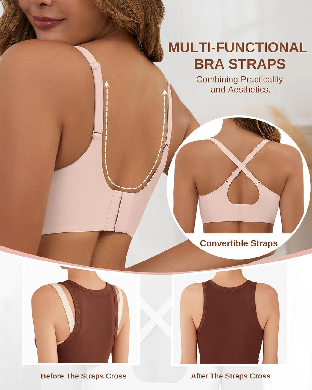Womens Wireless Jelly Bra Seamless Full Coverage Supportive Bralette