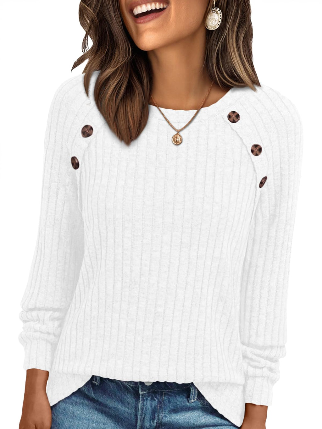 AUTOMET Womens Long Sleeve Shirts Fall Sweaters Business Casual Tops Blouse
