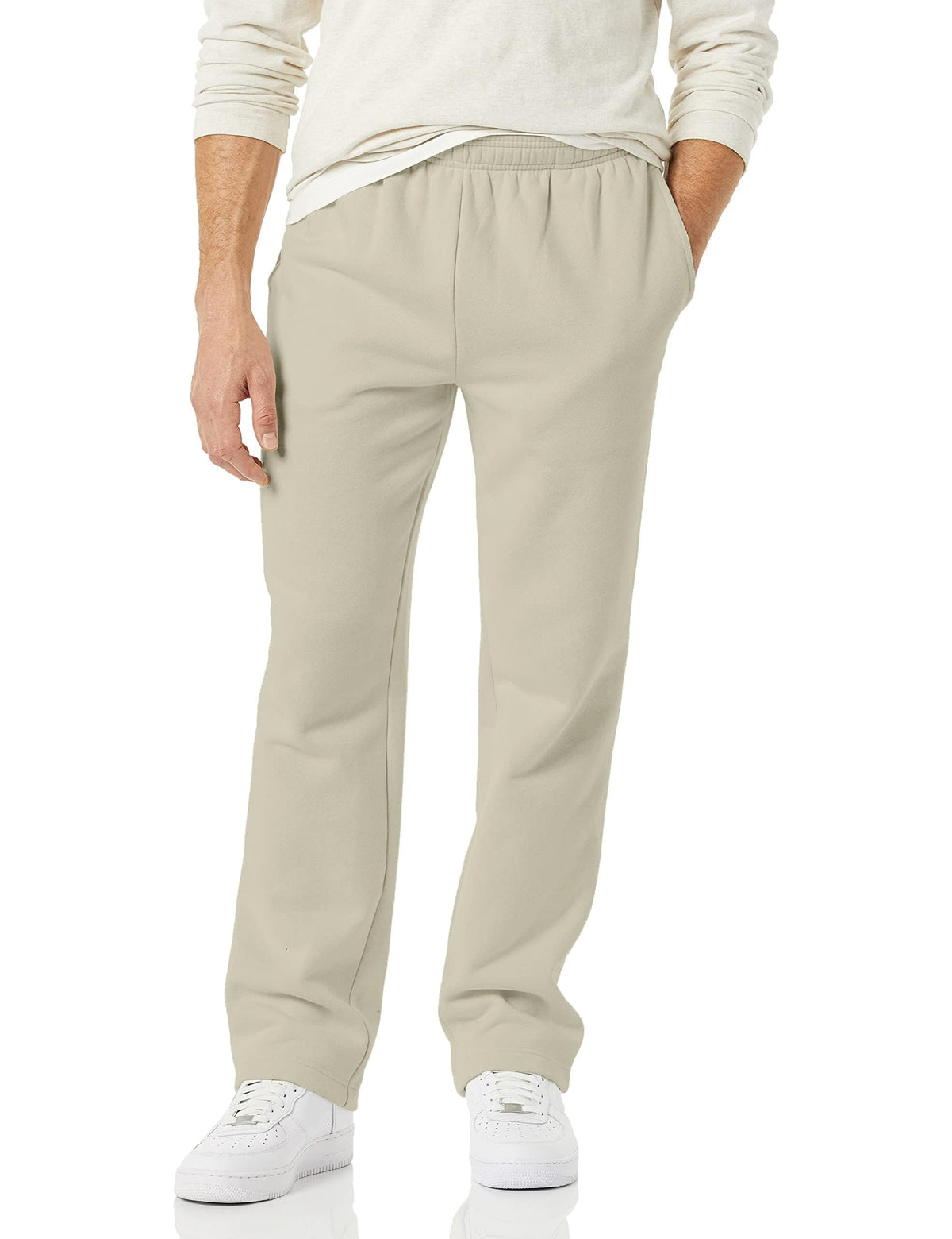 Amazon Essentials Men's Fleece Open Bottom Sweatpant (Available in Big & Tall)
