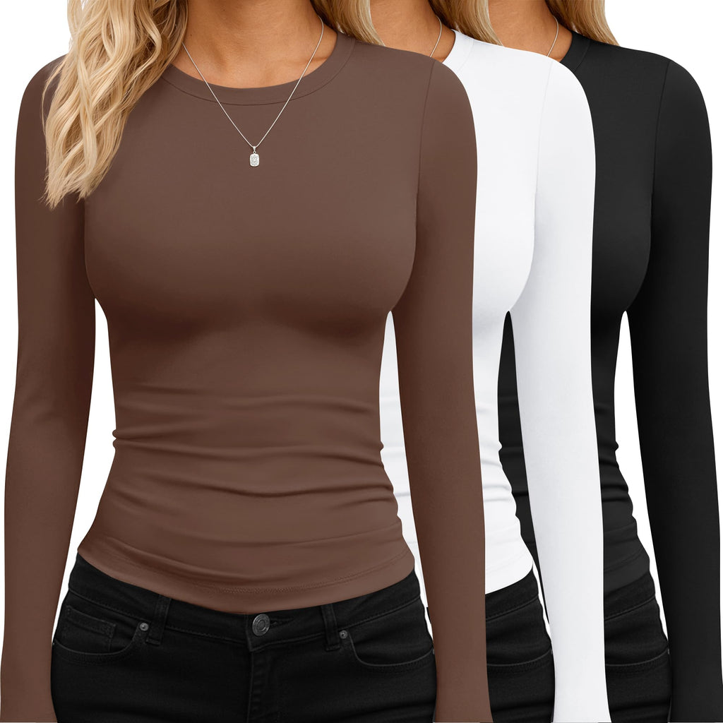TNNZEET Long Sleeve Shirts for Women Fall Fashion Workout Crop Top Y2K 2026
