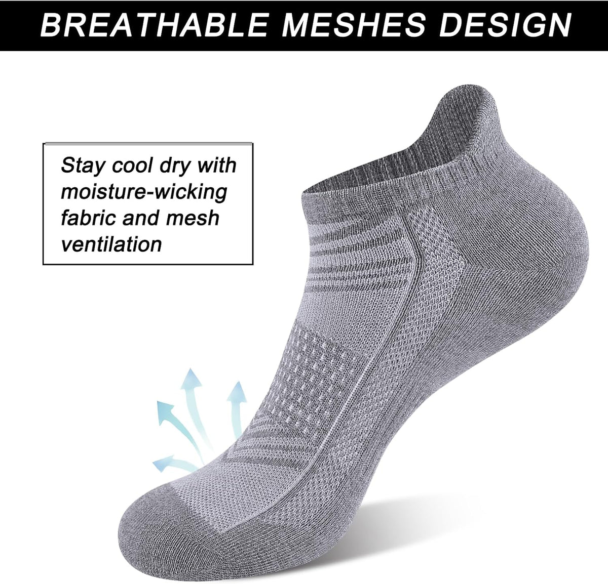 shnn 14 Pairs Mens/Womens Ankle Socks Breathable Casual Low Cut Short Socks for Men/Women with Heel Tab