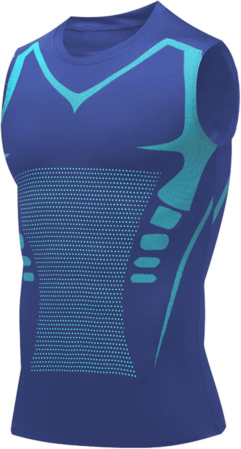 Compression Shirt Men Slimming Body Shaper Vest Crewneck Workout Tank Top