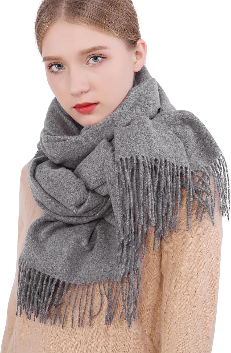 RIIQIICHY Winter Scarfs for Women Pashmina Shawls Wraps for Evening Dresses Large Warm Soft Scarves