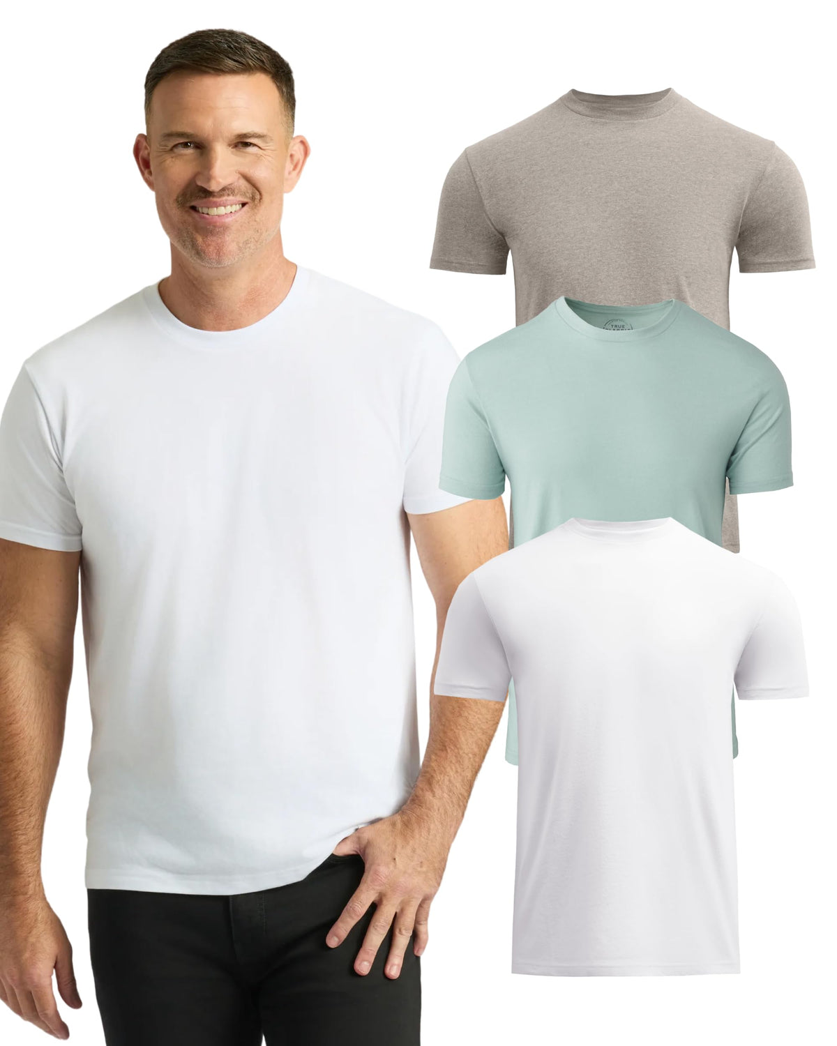 True Classic Mens T-Shirts – Short Sleeve Crew Neck