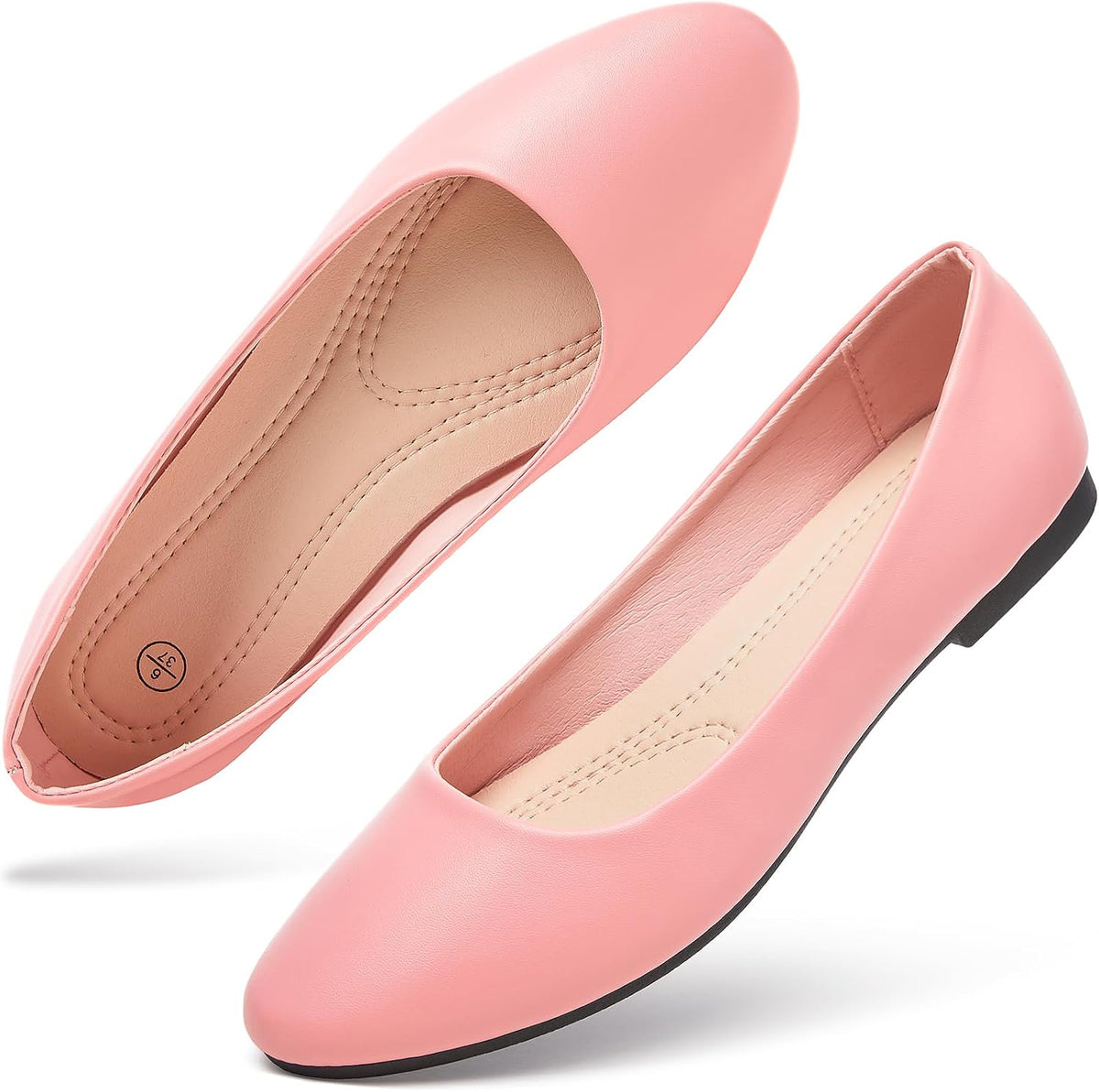 Hash Bubbie Women's Flats Shoes Ballet Flats Dress Shoes Comfortable PU Leather Slip on Shoes for Women