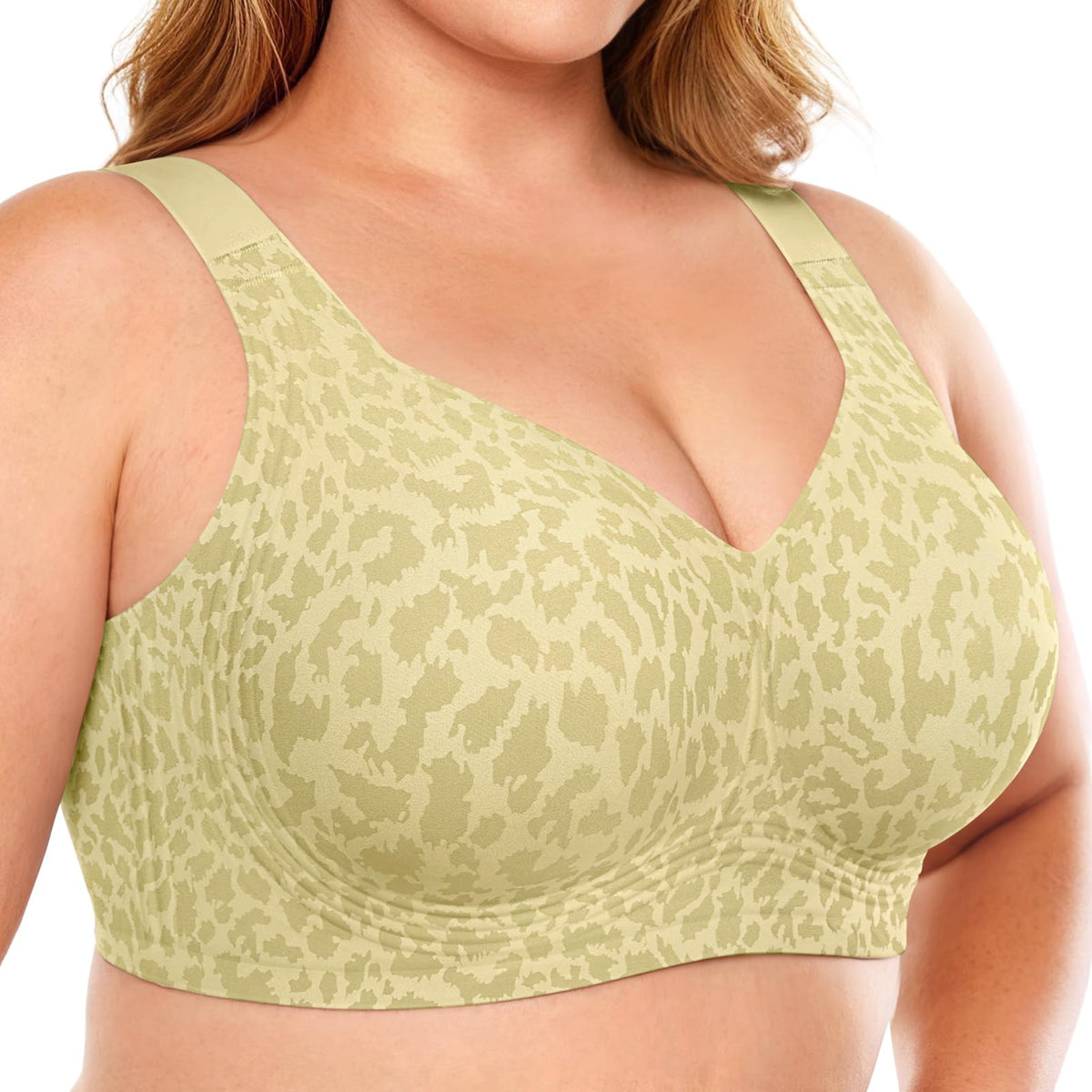 OEAK Womens Wireless Jelly Bras Plus Size Support Push Up Comfortable Bra