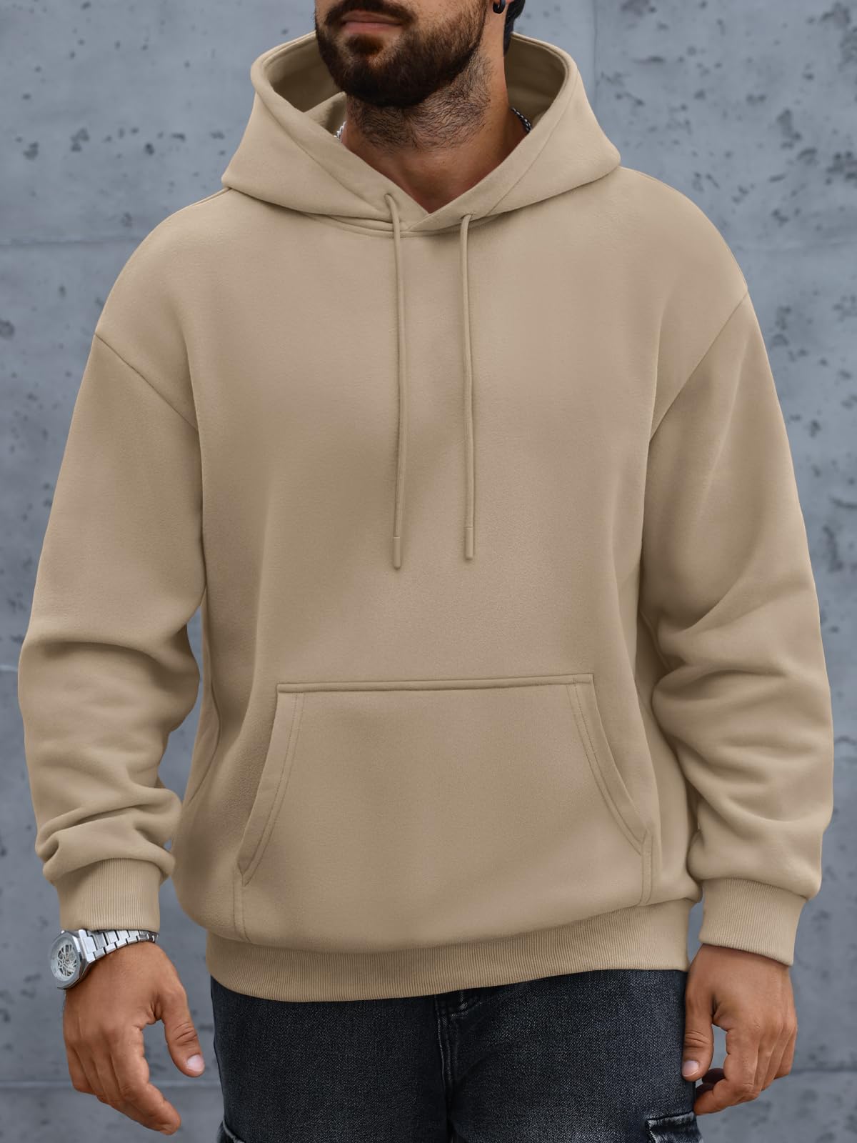 EFAN Mens Oversized Hoodies Fleece Lined Sweatshirts