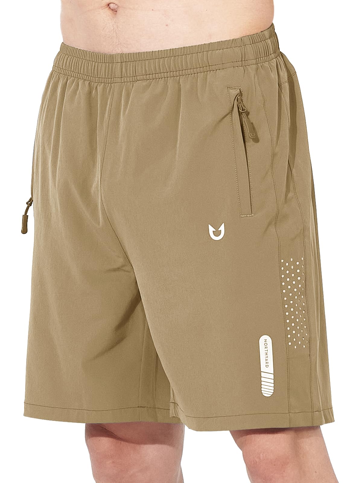 NORTHYARD Men's Athletic Running Shorts Gym Workout 7"/9"/5" Zipper Pockets