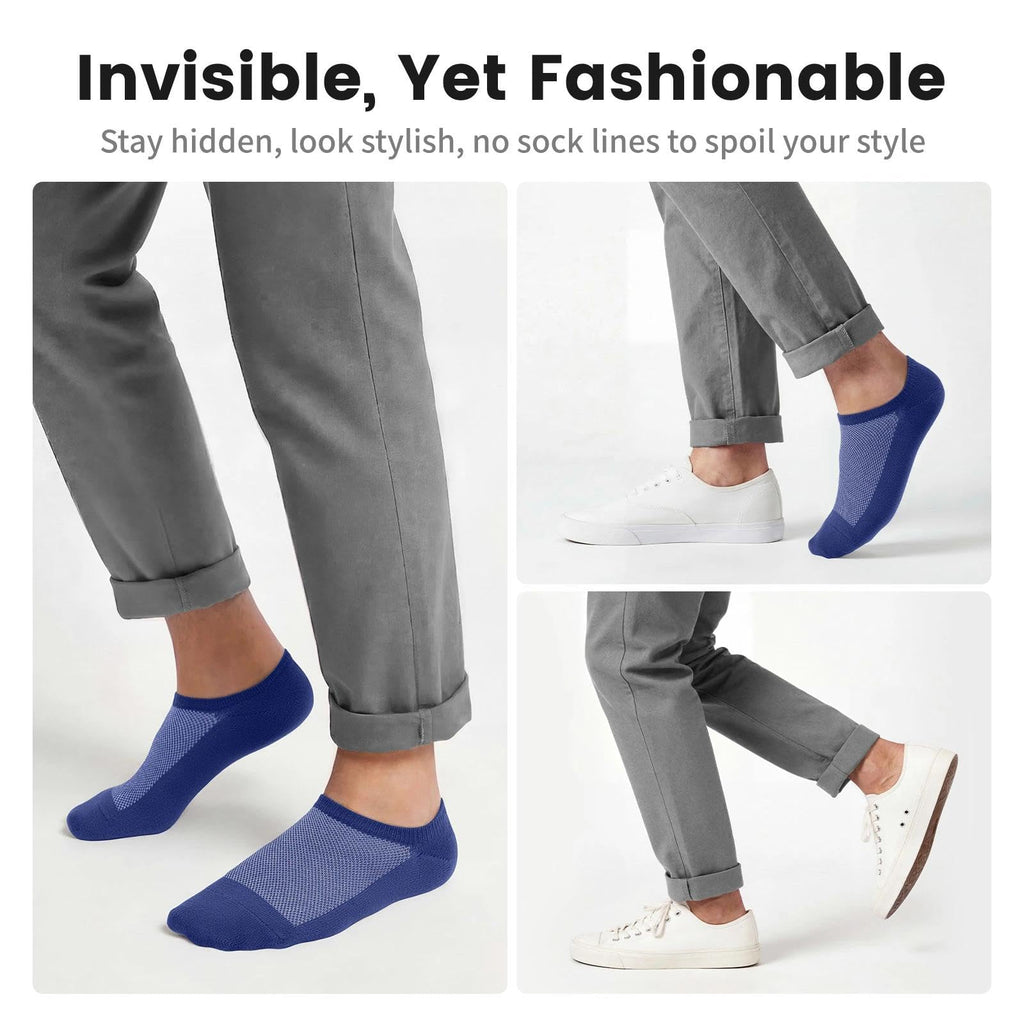 wernies No Show Socks Men, Low Cut Ankle Short Casual Non Slip Socks
