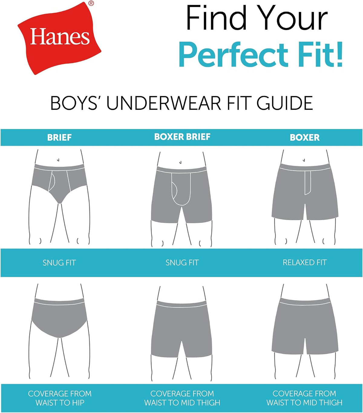Hanes Boys' Boxer Briefs, Moisture-wicking Underwear for Boys & Toddlers, Assorted, 10 Or 12 Pack