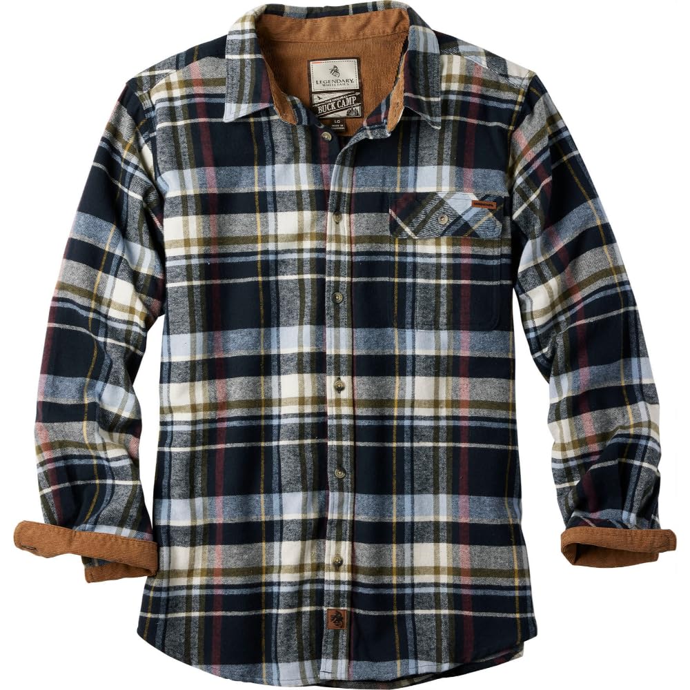 Legendary Whitetails Mens Flannel Long Sleeve Button Down 100% Cotton Shirt