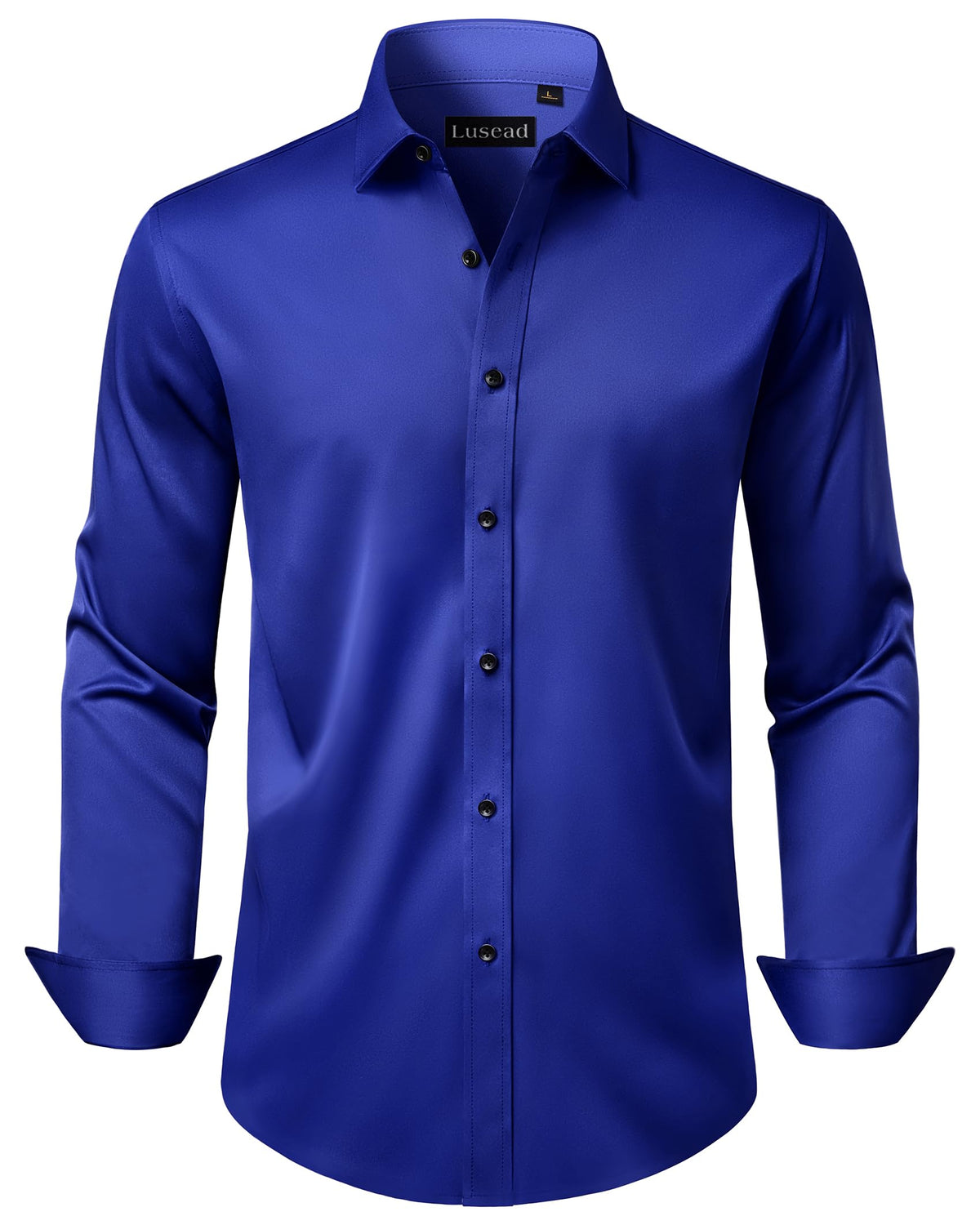 Men's Dress Shirts Long Sleeve Stretch Wrinkle Free Wedding Formal Business Button Down Shirt