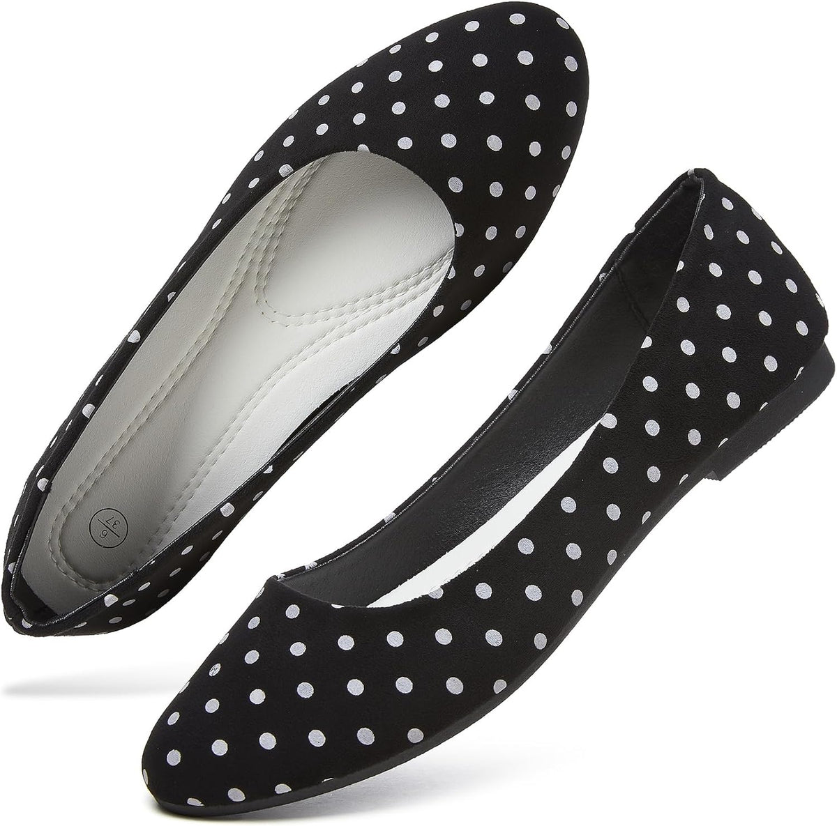 Hash Bubbie Women's Flats Shoes Ballet Flats Dress Shoes Comfortable PU Leather Slip on Shoes for Women