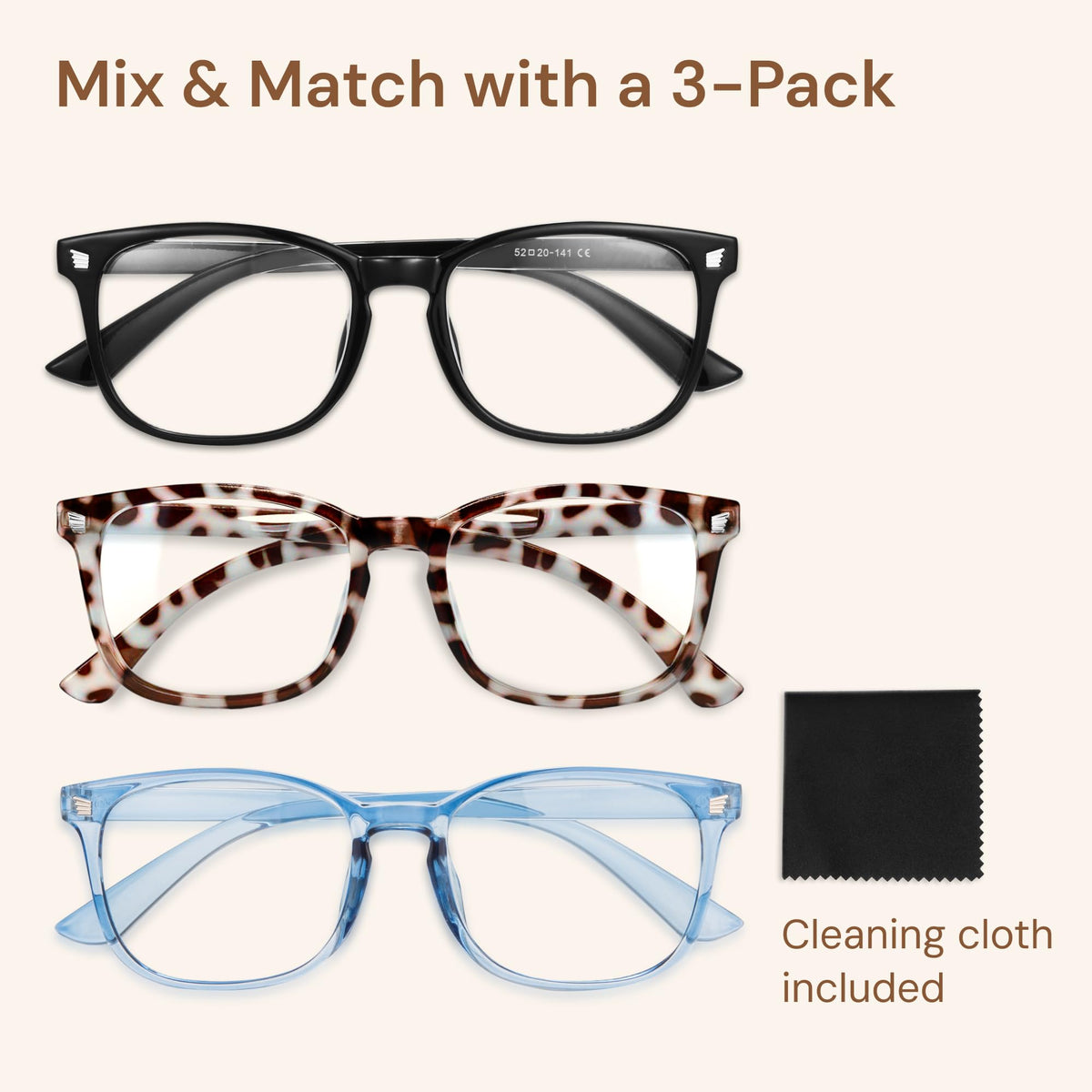Gaoye Blue Light Glasses for Women - 3 Pack