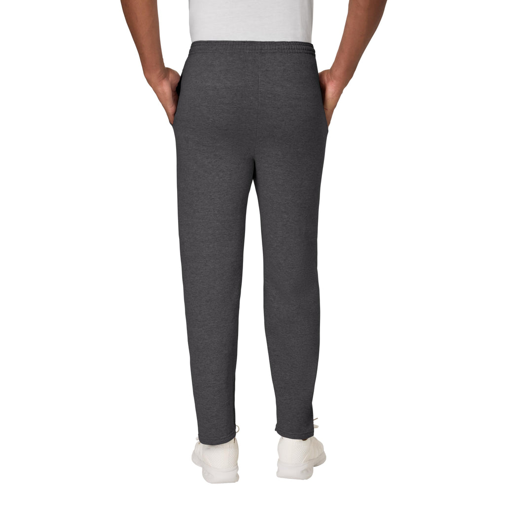 Hanes Men's EcoSmart Sweatpants, Athletic Lounge Pants with Pockets, Open Hem Bottom, Fleece Pants
