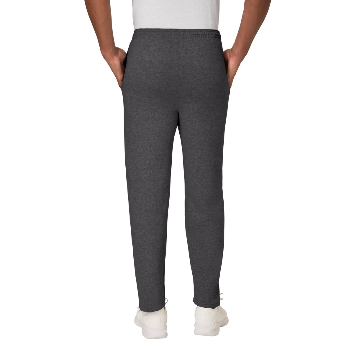 Hanes Men's EcoSmart Sweatpants, Athletic Lounge Pants with Pockets, Open Hem Bottom, Fleece Pants