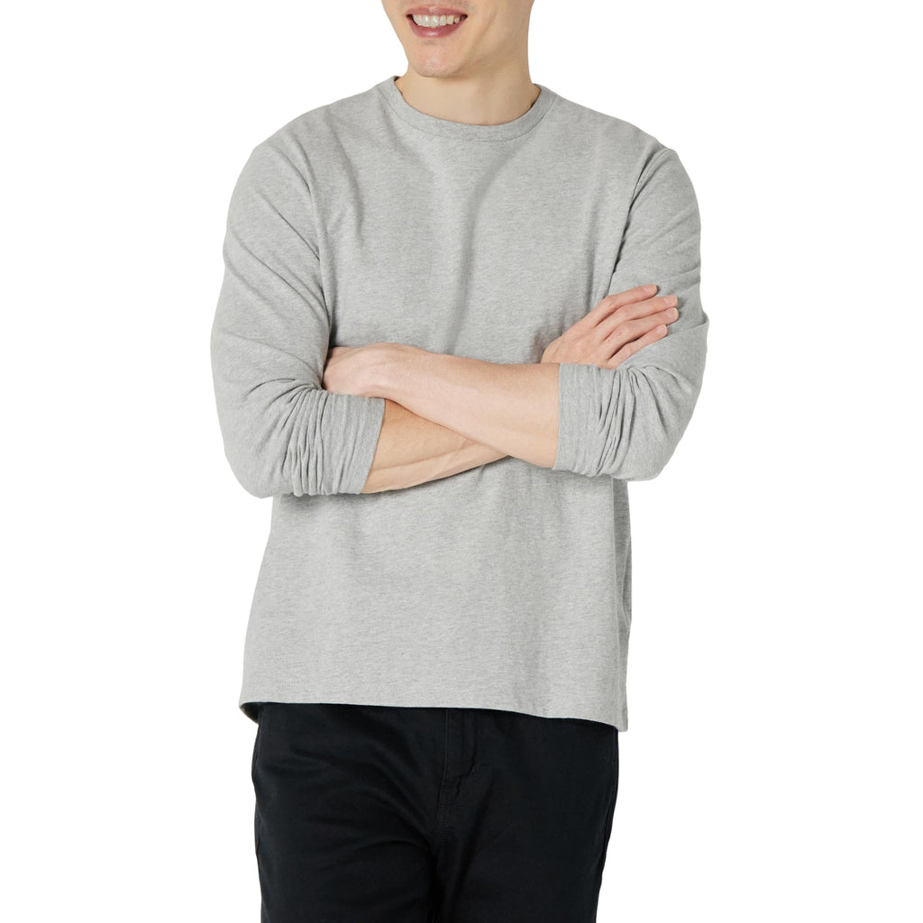 Amazon Essentials Men's Regular-Fit Crewneck Long-Sleeve T-Shirt, Casual Cotton Jersey
