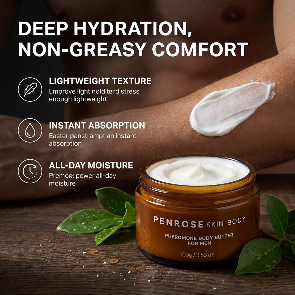 Skin Body Butter for Men, Moisturizing Body Cream,Non-greasy Body Butter