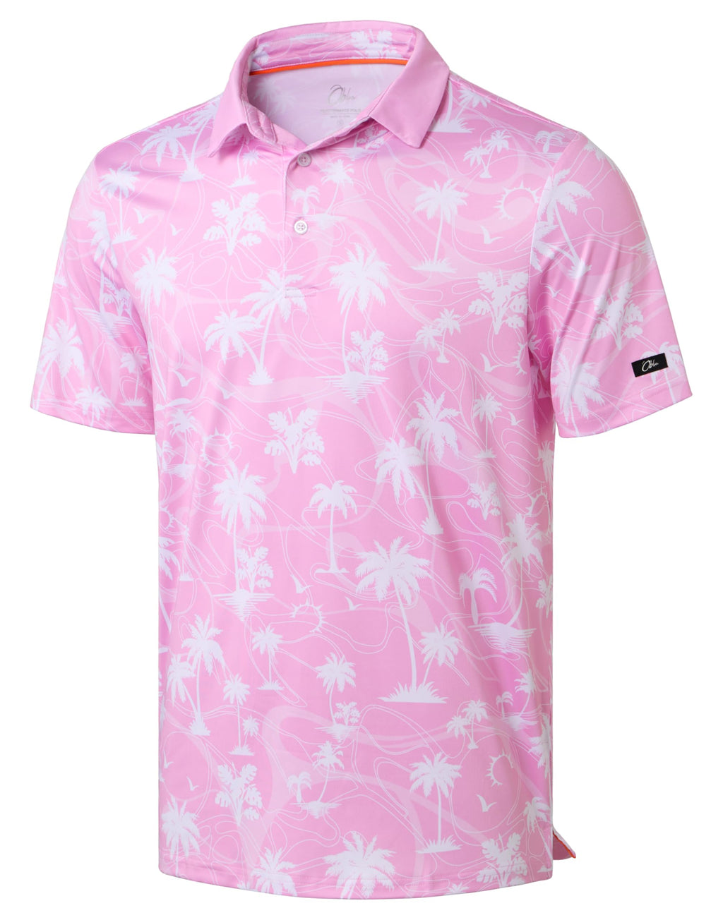 Obla Men's Golf Polo Shirts Print Short Sleeve Dry Fit Collared Shirt