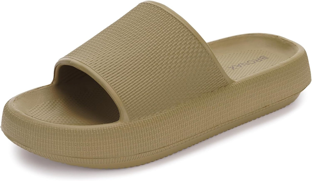 BRONAX Cushioned Thick Sole Pillow Slippers for Women and Men Y10