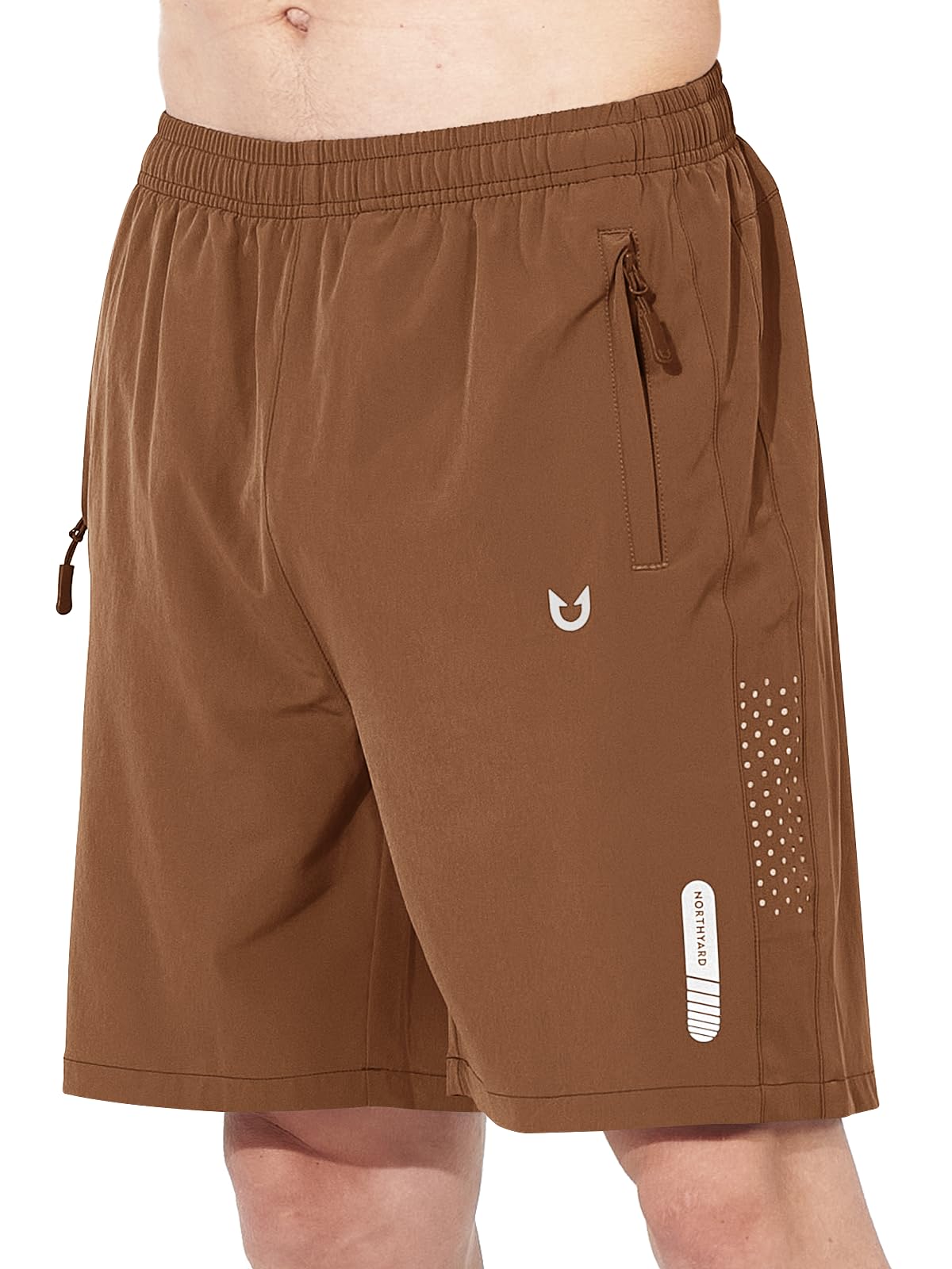 NORTHYARD Men's Athletic Running Shorts Gym Workout 7"/9"/5" Zipper Pockets