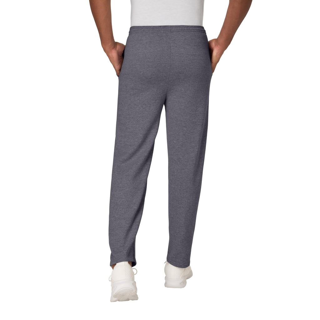 Hanes Men's EcoSmart Sweatpants, Athletic Lounge Pants with Pockets, Open Hem Bottom, Fleece Pants
