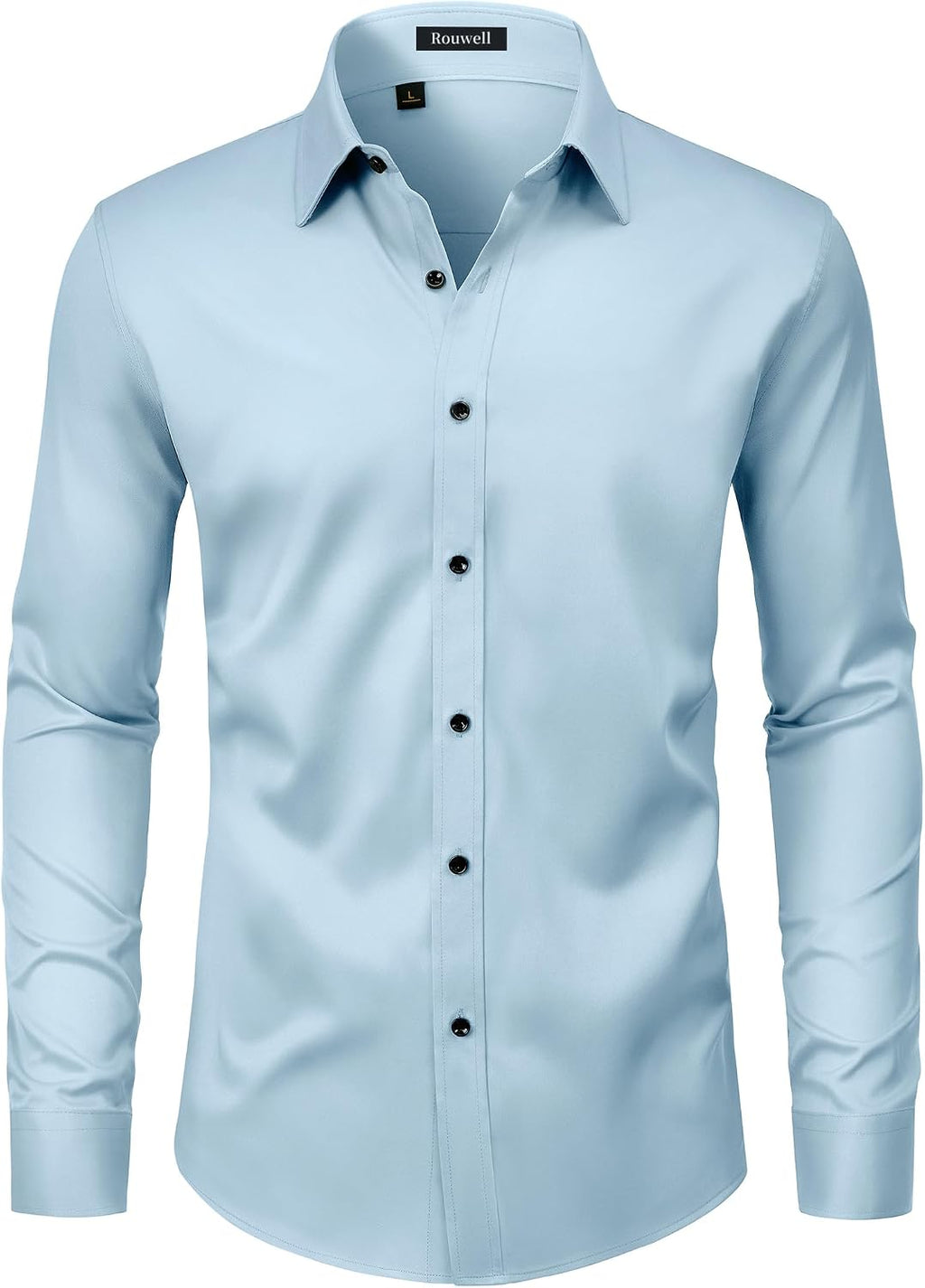 Men’s Wrinkle Free Dress Shirts Regular Fit Long Sleeve Non Iron Business Casual Wedding Stretch Button Down Shirt