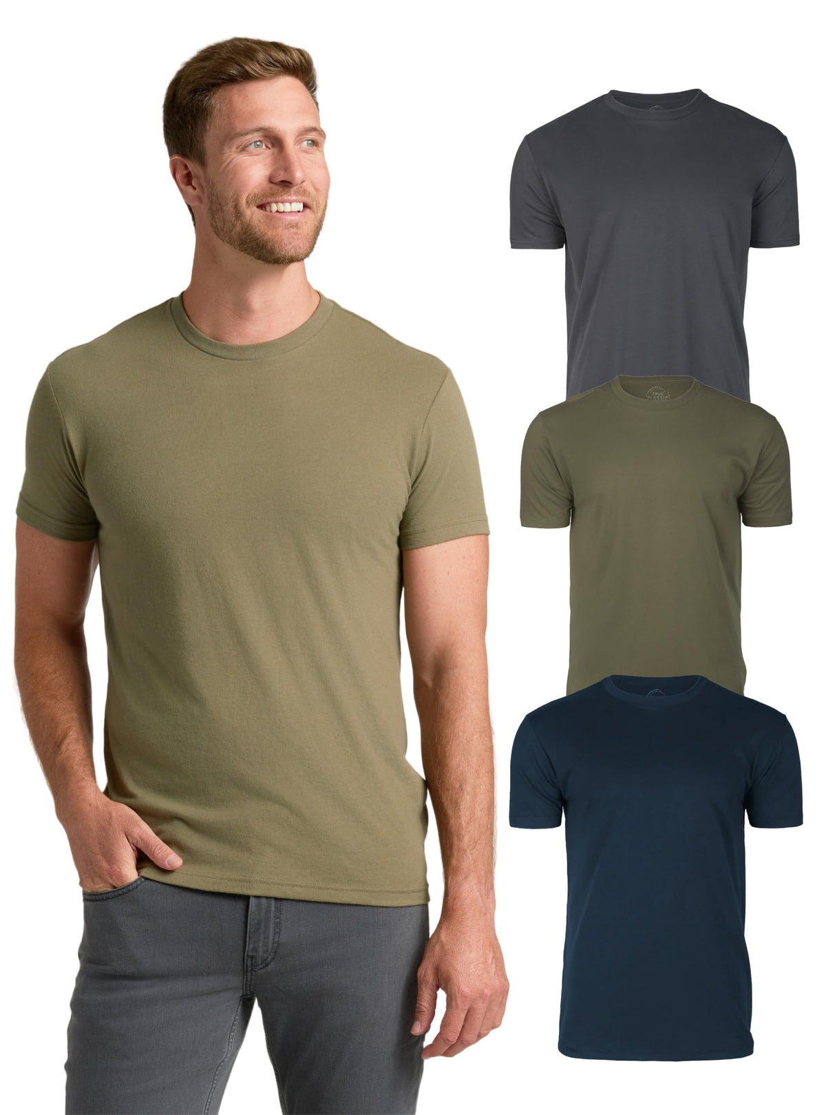 True Classic Mens T-Shirts – Short Sleeve Crew Neck