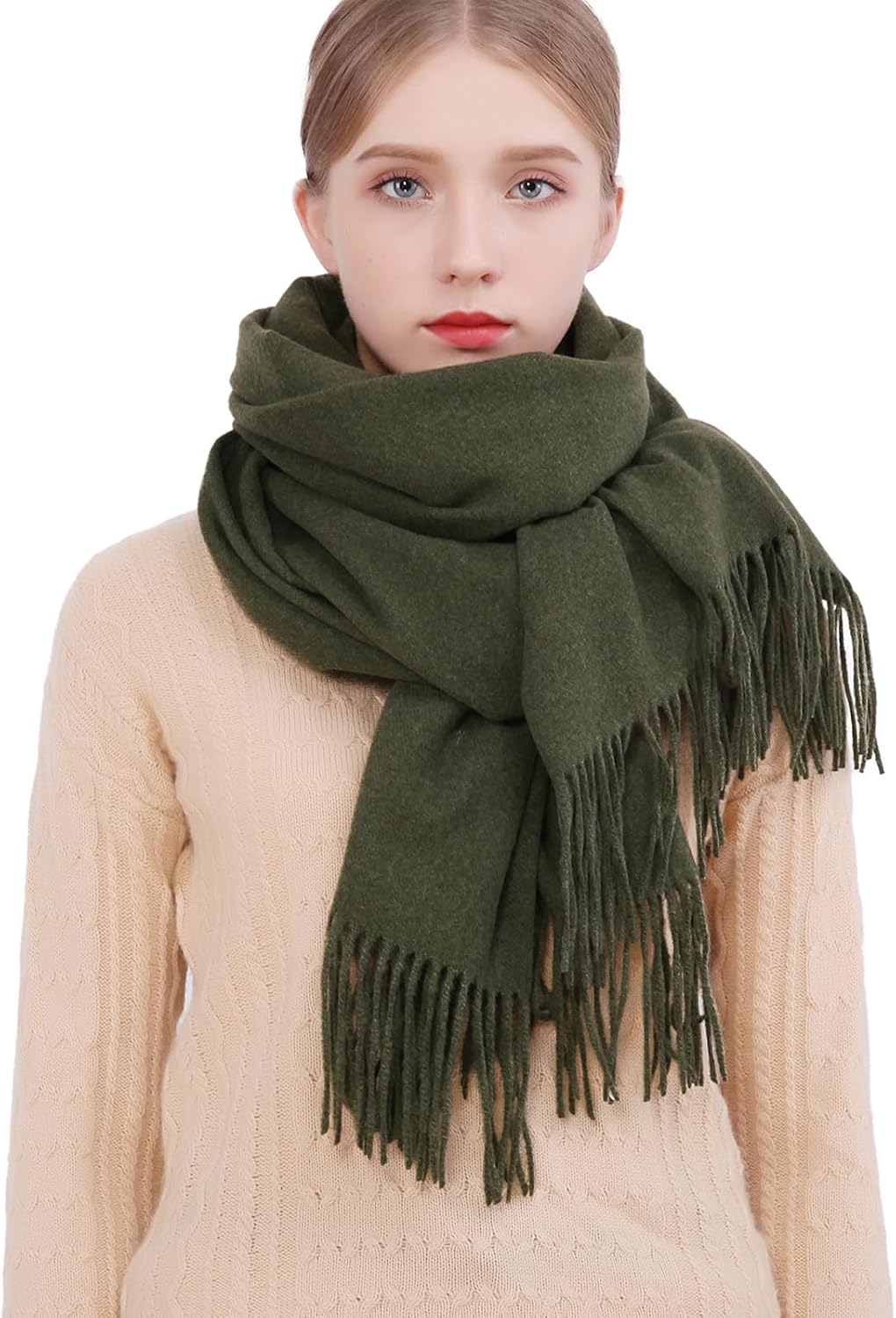 RIIQIICHY Winter Scarfs for Women Pashmina Shawls Wraps for Evening Dresses Large Warm Soft Scarves