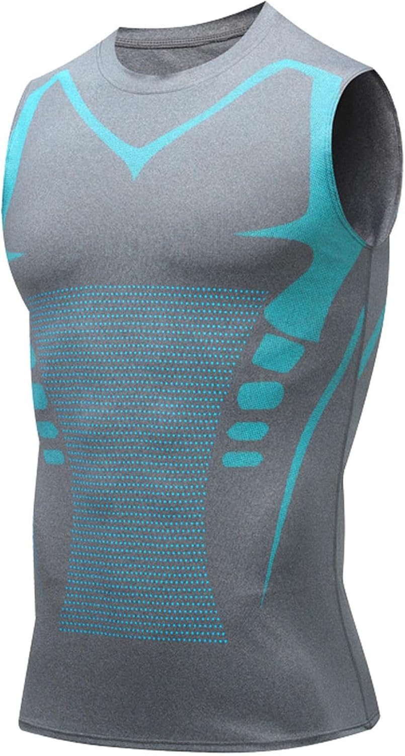 Compression Shirt Men Slimming Body Shaper Vest Crewneck Workout Tank Top