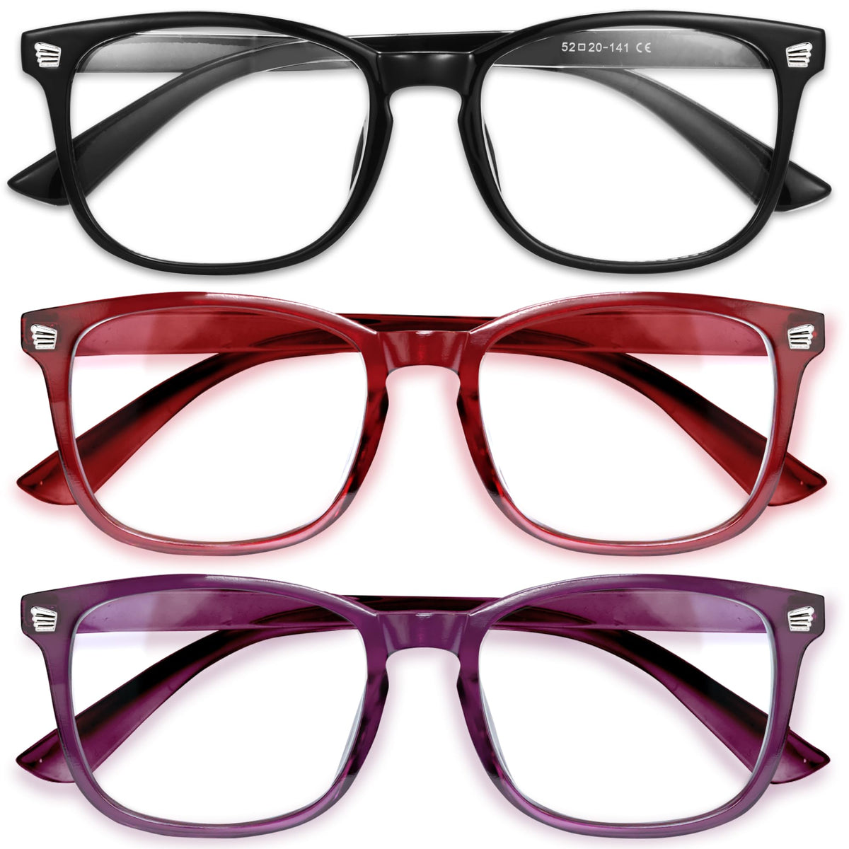 Gaoye Blue Light Glasses for Women - 3 Pack