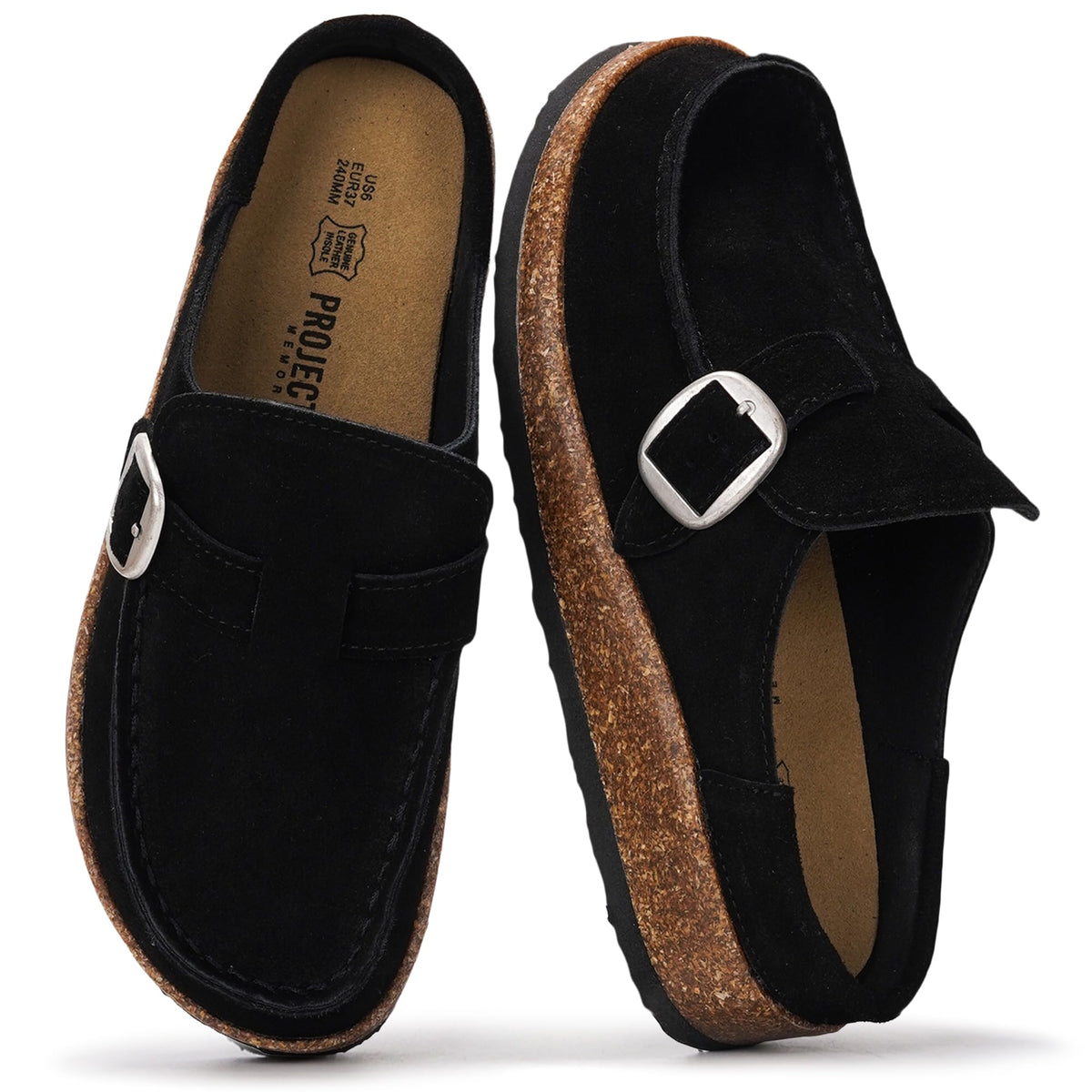 Project Cloud 100% Genuine Leather Moccasin Clogs for Women Fall Shoes