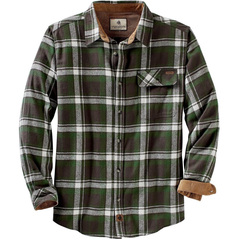 Legendary Whitetails Mens Flannel Long Sleeve Button Down 100% Cotton Shirt