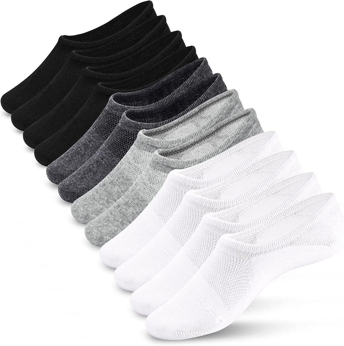 IDEGG Women & Men No Show Low Cut Anti‑Slip Casual Sports Running Socks
