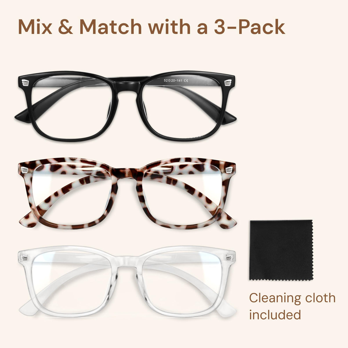 Gaoye Blue Light Glasses for Women - 3 Pack