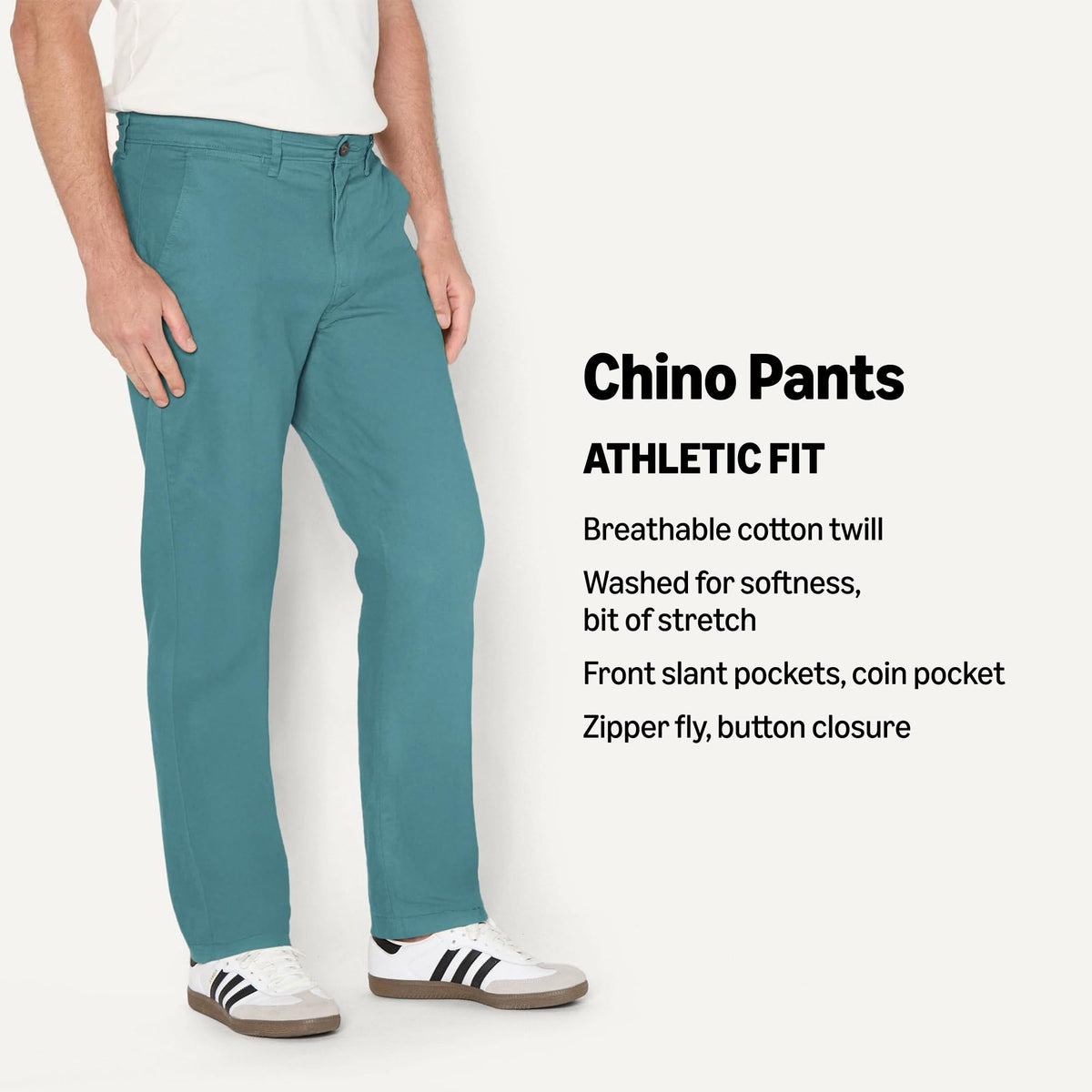 Amazon Essentials Men's Athletic-Fit Stretch Chino Pants, Casual Business Wear