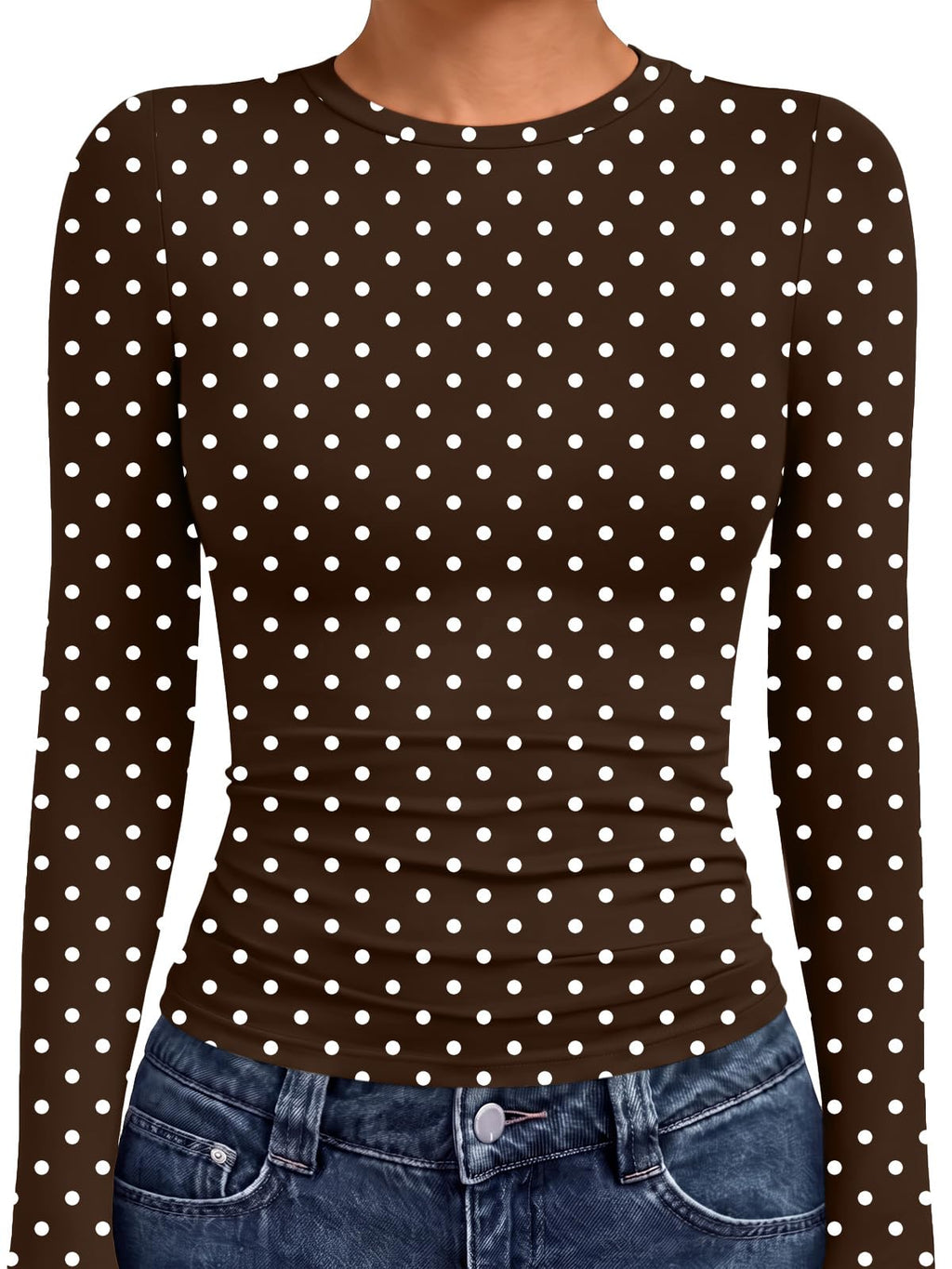 AUTOMET Womens Crew Neck Long Sleeve Shirts Compression Underscrubs Tops