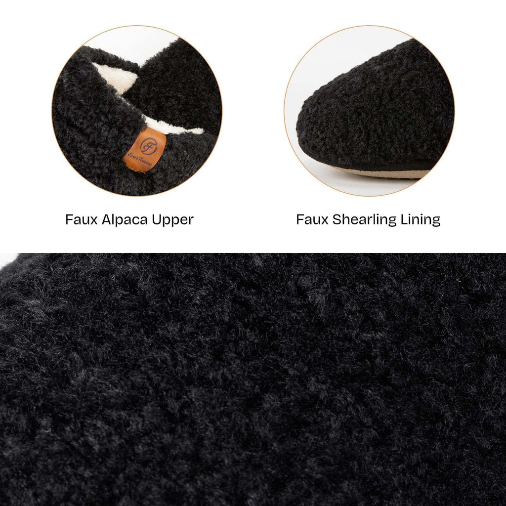EverFoams Women's Fuzzy Slippers Warm Cozy Memory Foam Indoor House Shoes
