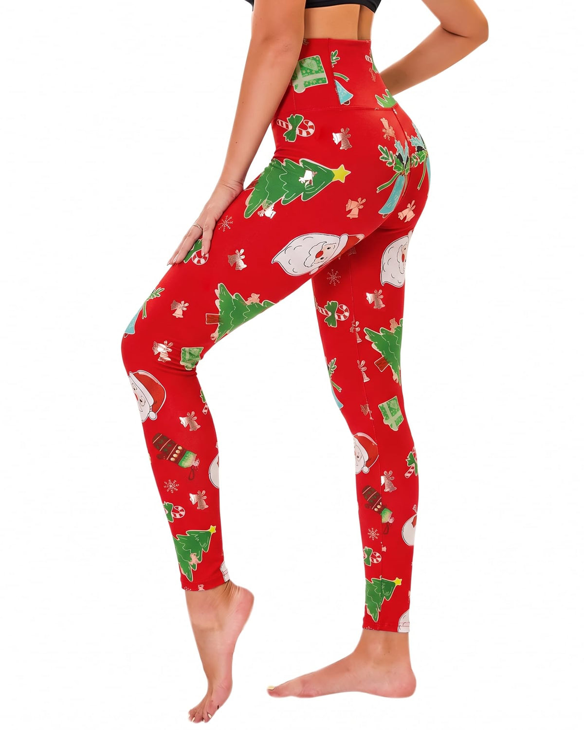 TNNZEET High Waisted Leggings for Women - No See Through Tummy Control Cycling Workout Yoga Pants with Pockets Reg & Plus