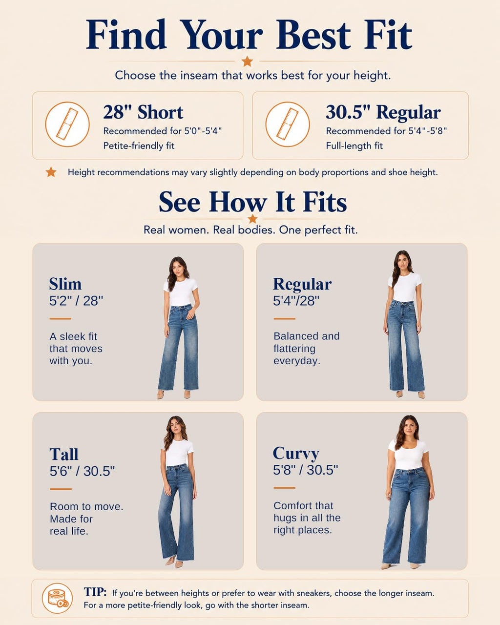 Women's High Waisted Stretchy Straight Leg Jeans Tummy Control Pants