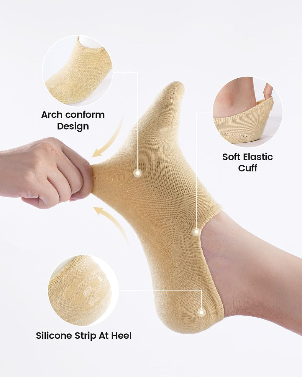 IDEGG Women & Men No Show Low Cut Anti‑Slip Casual Sports Running Socks