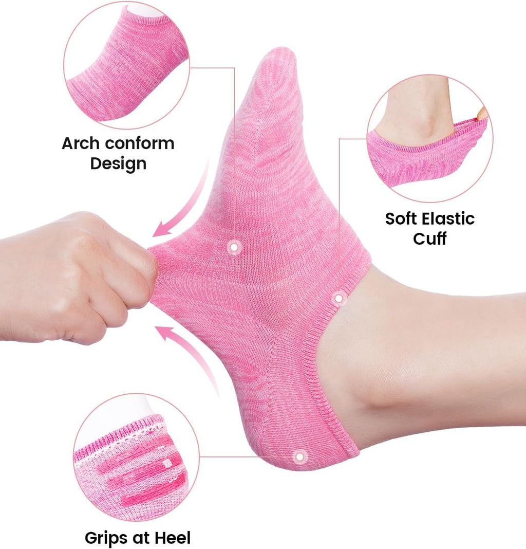 IDEGG Women & Men No Show Low Cut Anti‑Slip Casual Sports Running Socks