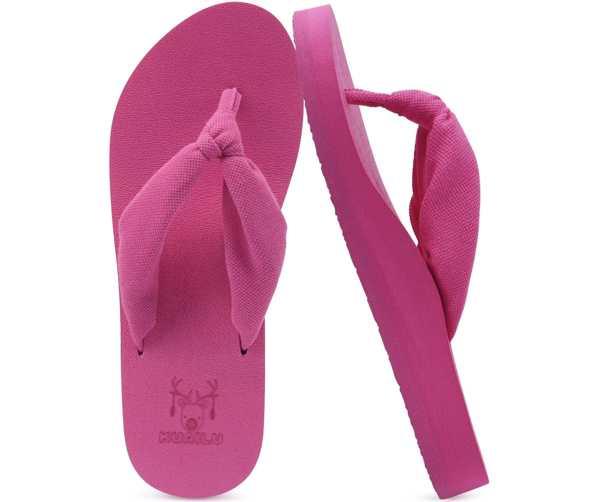 KuaiLu Flip Flops for Women with Arch Support Summer Beach Thong Sandals