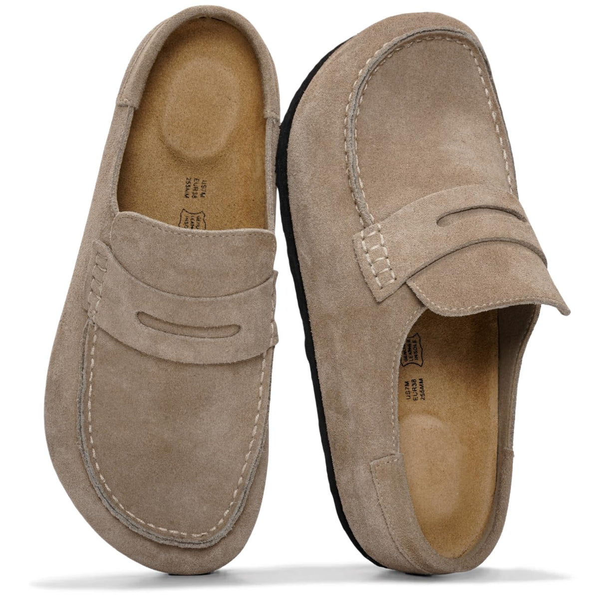 Project Cloud 100% Genuine Leather Moccasin Clogs for Women Fall Shoes